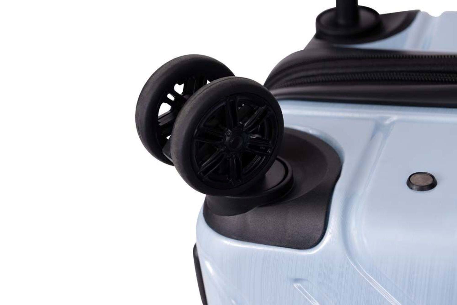 Alt View 2. Nonstop - New York Elite Lightweight Expandable 3 Piece spinner Luggage Set  +3 packing cubes ,(19.4/23.4/28)  - Sky Blue - Sky Blue.