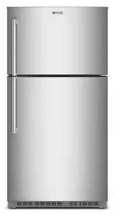 Maytag - 21 Cu. Ft. Top-Freezer Refrigerator with Garage Mode - Fingerprint-Resistant Stainless Finish