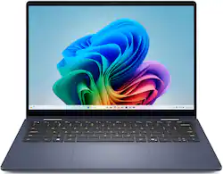 Dell - Plus - Copilot+ PC - 14" 2K 2-in-1 Touchscreen Laptop - AMD Ryzen AI 7 350 2025 - 16GB Memory - 1TB Storage - Midnight Blue - Front_Zoom