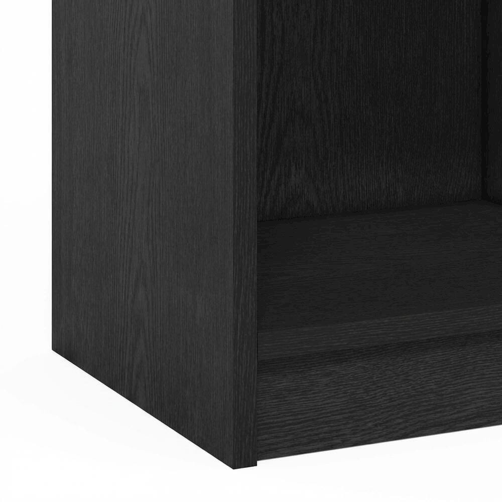 Alt View 2. FurniFact - Blackwood 3-Tier Open Shelf Bookcase with Sturdy Wood Construction - Blackwood.