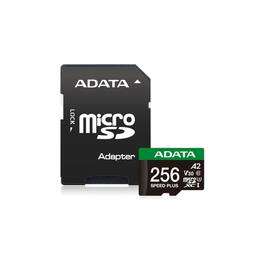ADATA - Speed Plus 256GB microSDXC Card with Adapter Fast Read Up to 180MB/s