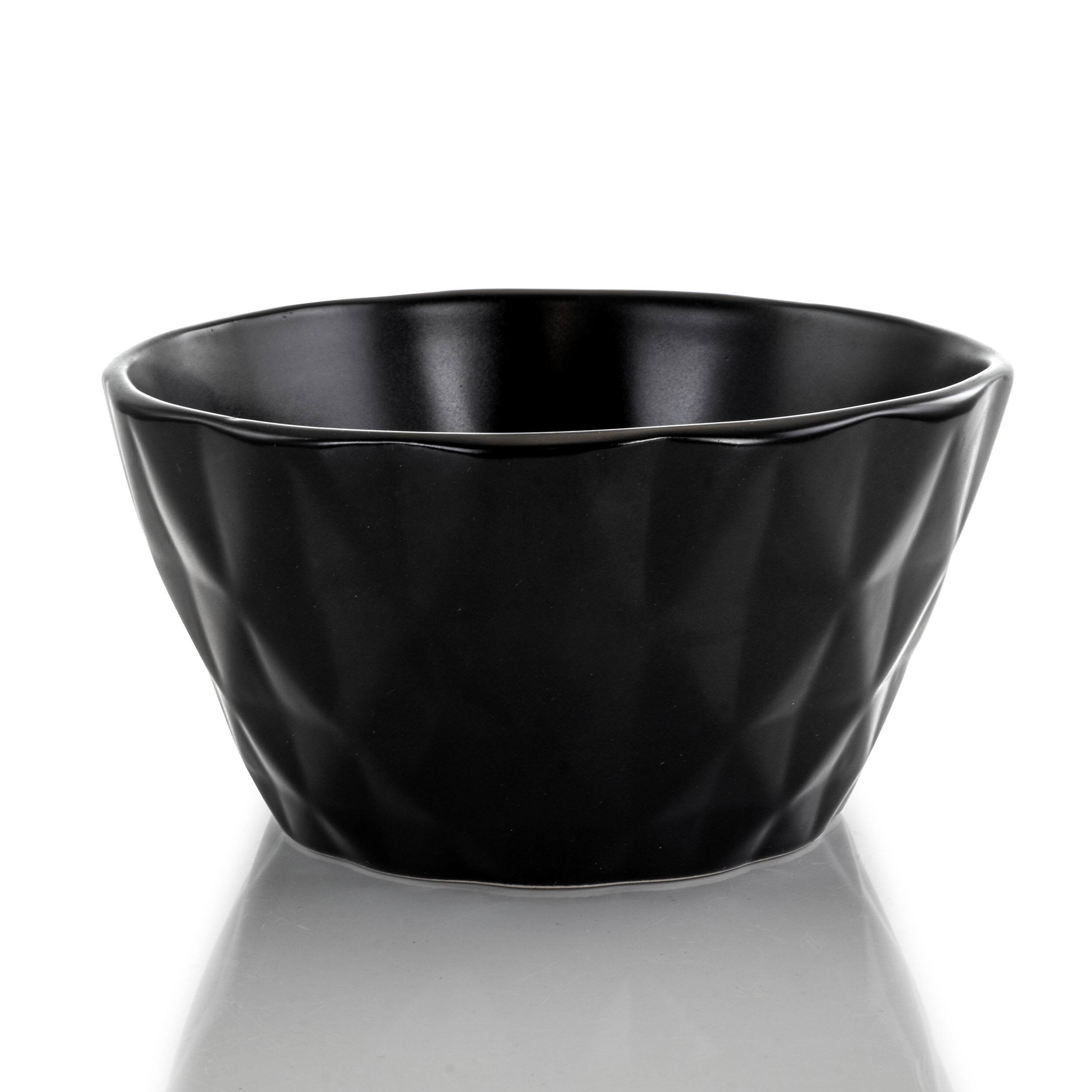 Alt View 3. Elama - Elama Retro Chic 16-Piece Glazed Dinnerware Set in Black - Black.