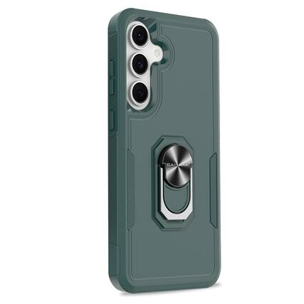 Front. SaharaCase - Raider Series Kickstand Case for Samsung Galaxy S25 FE - Cactus Green - Green.