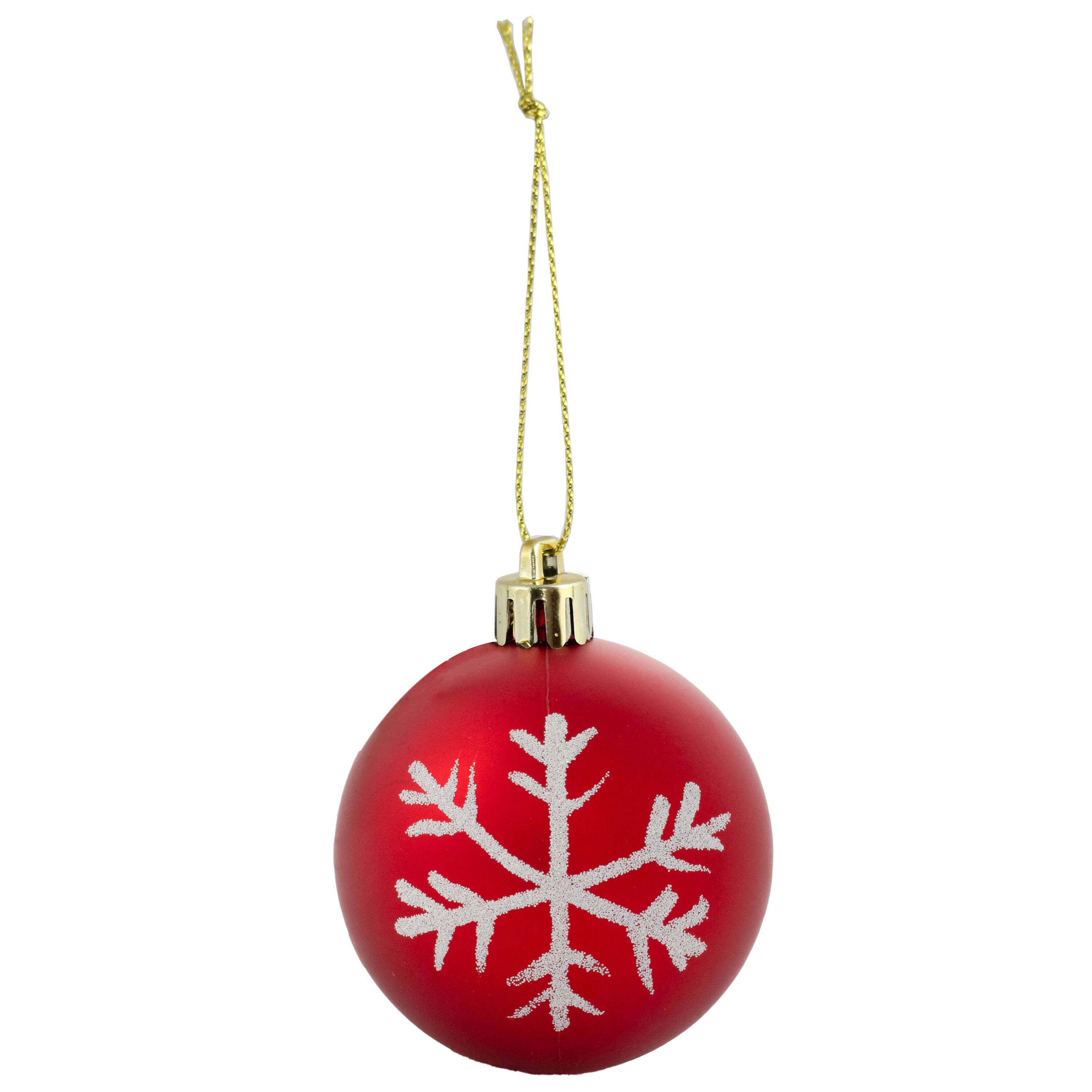 Alt View 10. Sunnydaze - Winter Wonderland 100-Piece Assorted Ornament - Red.
