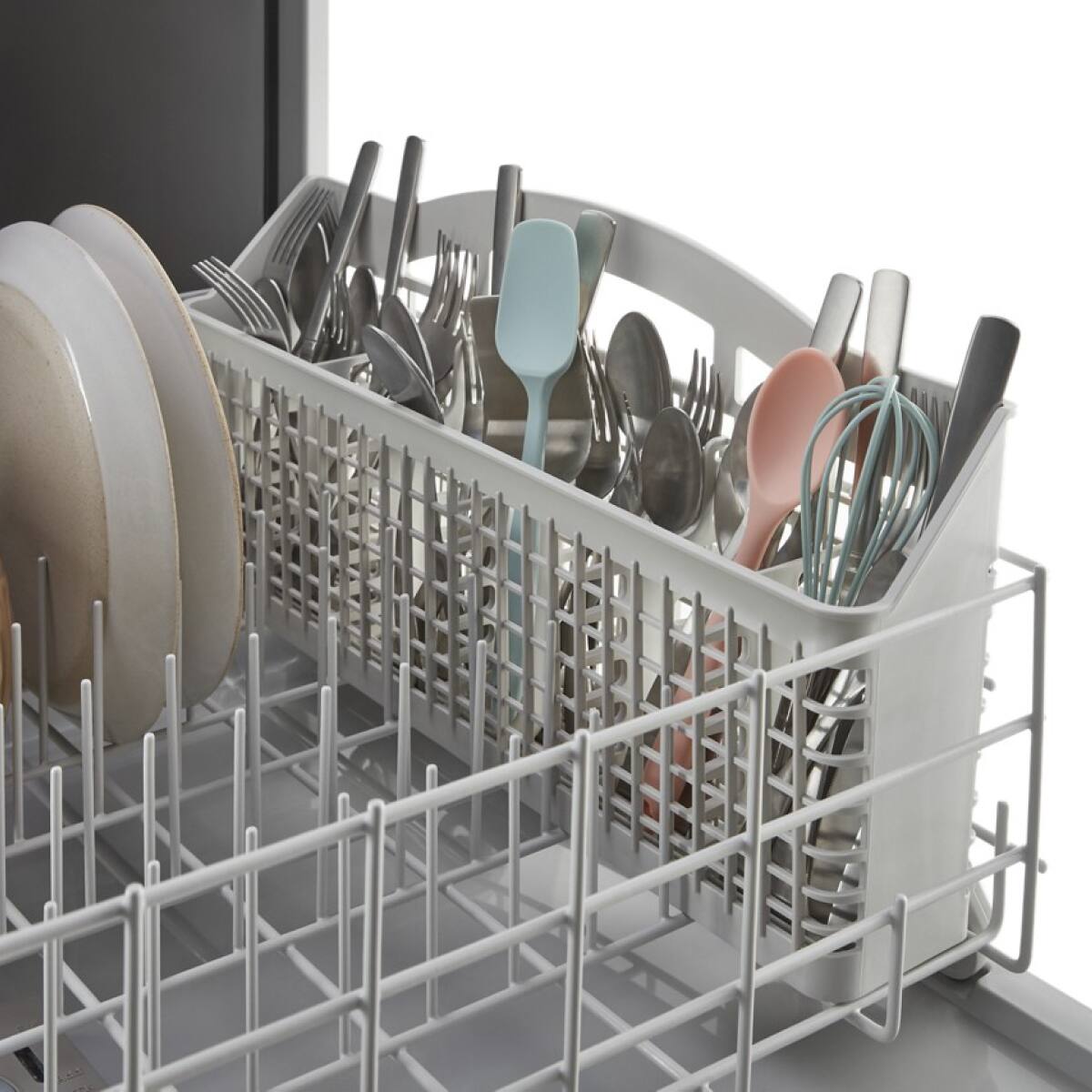 Alt View 8. Whirlpool - 24" Front Control Built-In Dishwasher with Boost Cycle and 57 dBA - White.