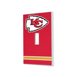Keyscaper - Kansas City Chiefs Stripe Single Toggle Light Switch Plate - Multicolor