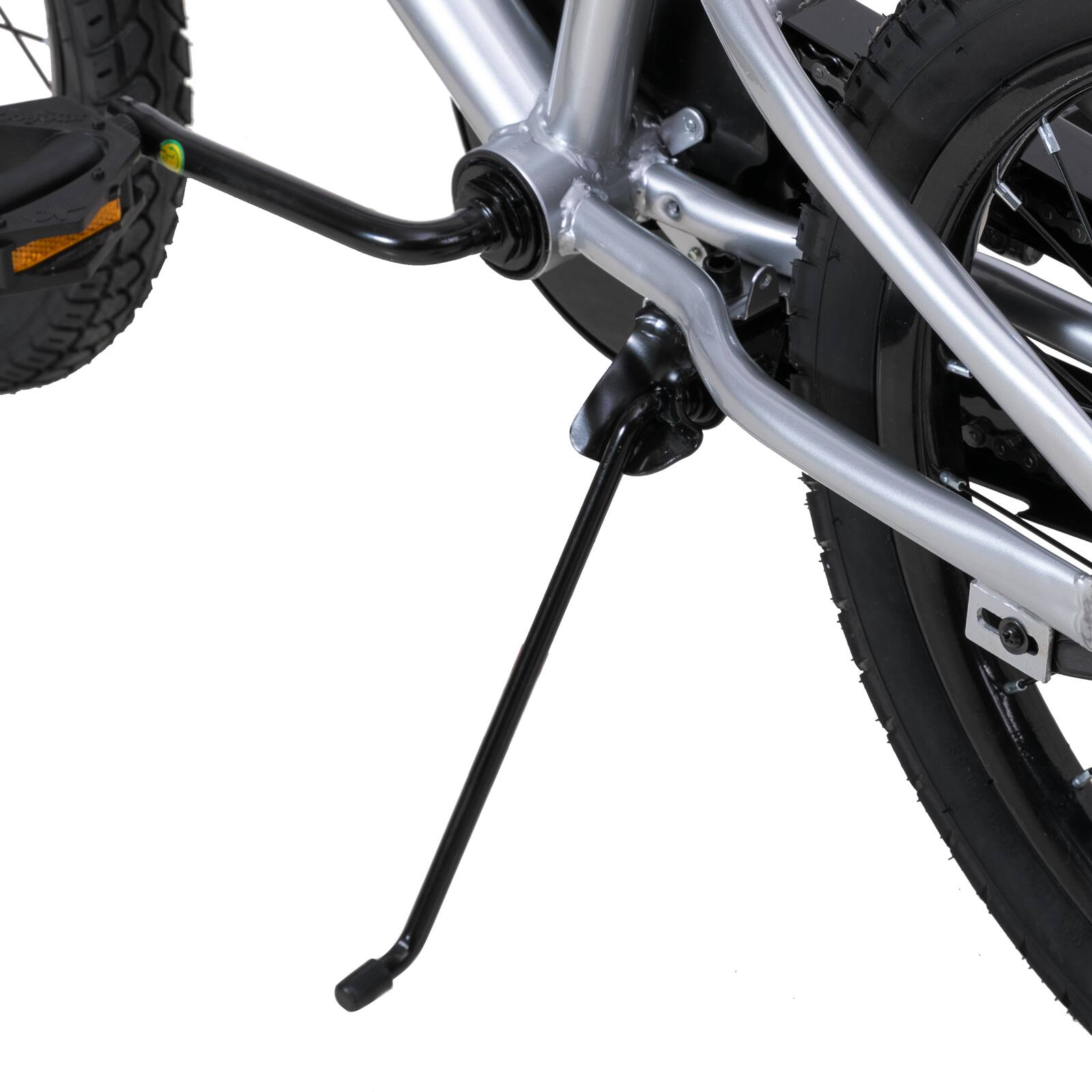 Alt View 5. JOYSTAR - JOYSTAR Totem 18 Inch Kids Bike with Training Wheels, Children's Bike for 5-9 Years Old Boys Girls, Silver - Silver.