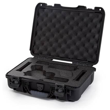 Front. NANUK - Nanuk 910 2Up Pistol Case, Holds 2x Glock Pistols 2x Magazines,Black - Black.