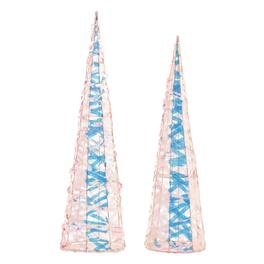 BreeBe - Iridescent LED Tree (Set of 2) - White, Blue, Pink