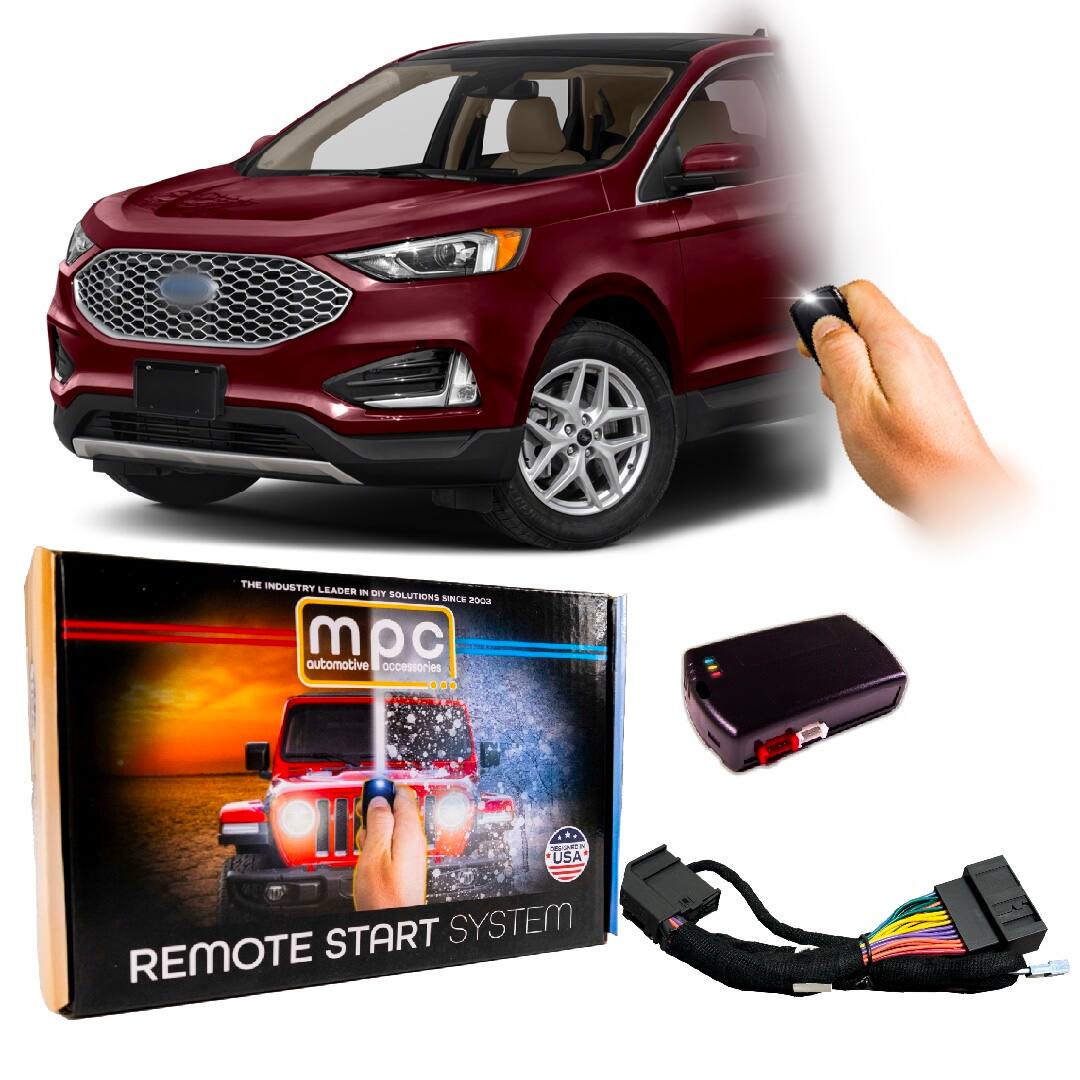 MPC - Remote Start Kit For Ford Edge 2021-2024 | Plug and Play | Lock-Unlock-Lock to Start | No Honk - Black