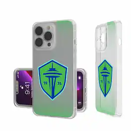 Keyscaper - MLS - Seattle Sounders FC Linen Logo iPhone Clear Case - 13 mini - Multicolor