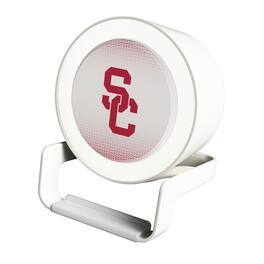 Keyscaper - USC Trojans Linen Print Nightlight Charger & Bluetooth Speaker - White