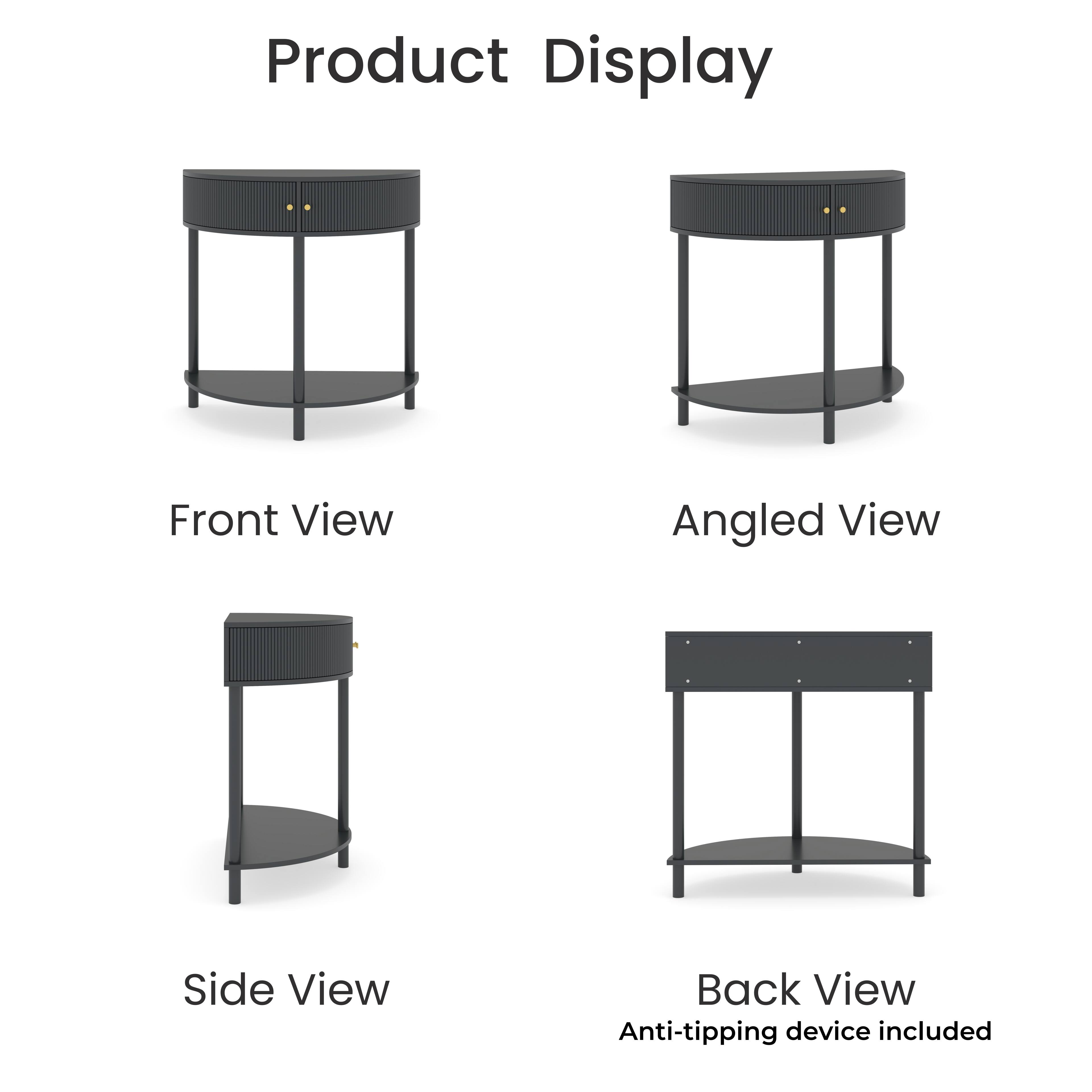 Product Display

Front View

Angled View

Side View

Back View

Anti-tipping device included