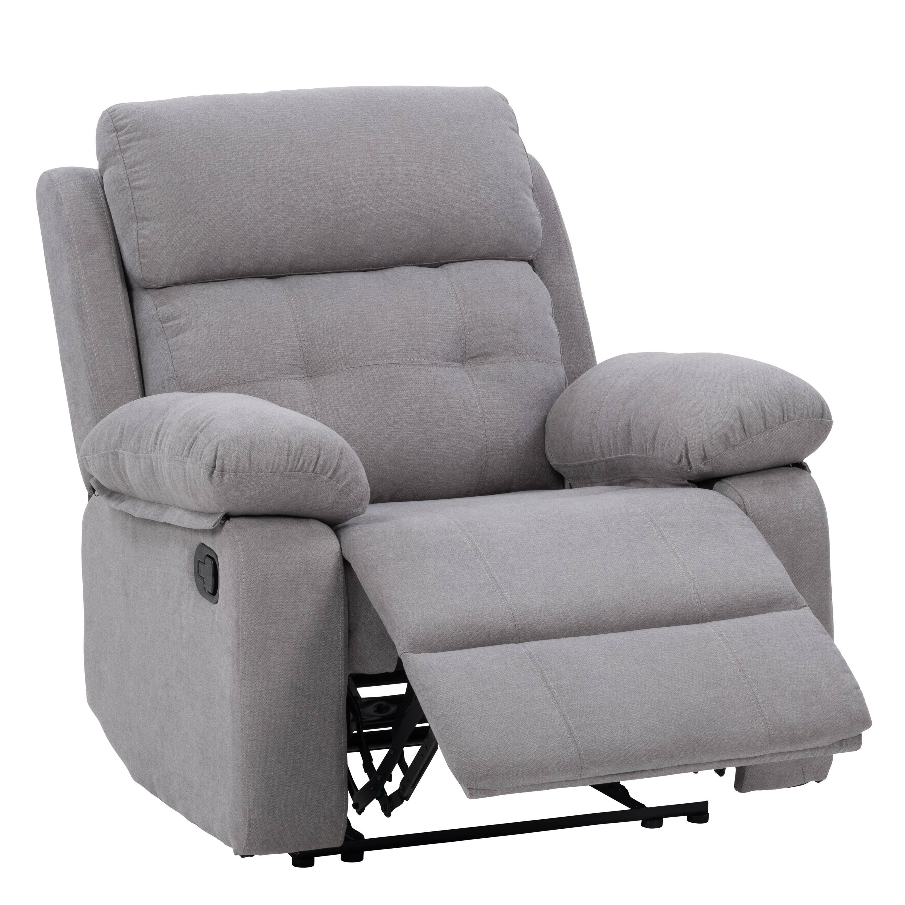 Alt View 12. CorLiving - Oren Manual Recliner - Light Grey.