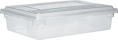 Front. RubberMaid - Rubbermaid® Food Storage Container, 8-1/2 Gallon, 6" High, Clear - Clear.