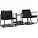 Left. Costway - 3PCS Patio Rattan Furniture Set Rocking Chairs Cushioned Sofa - Black.