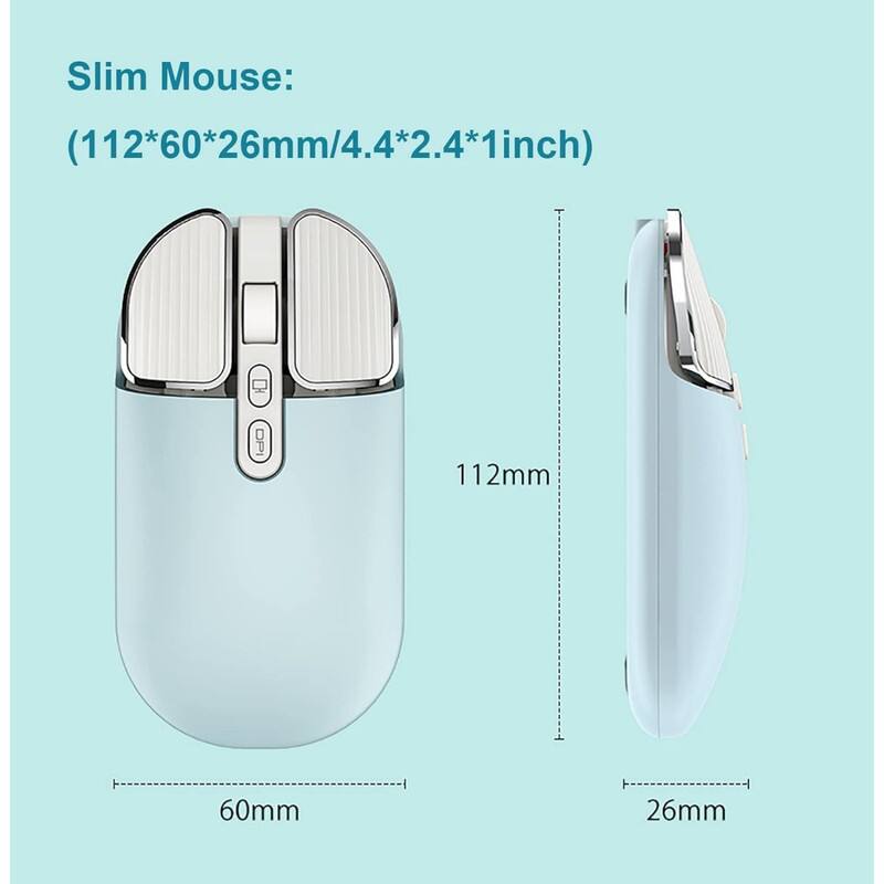 Slim Mouse:  
(112*60*26mm/4.4*2.4*1inch)  
112mm  
60mm  
26mm