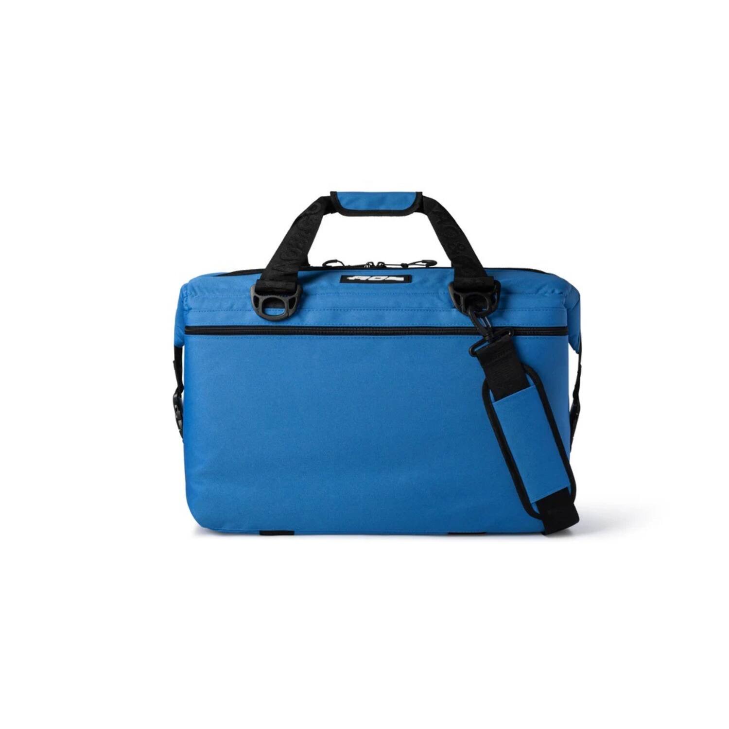 Angle. AO Coolers - AO Coolers Original Canvas Series 36-Pack Soft Cooler (Royal Blue) - Royal Blue.