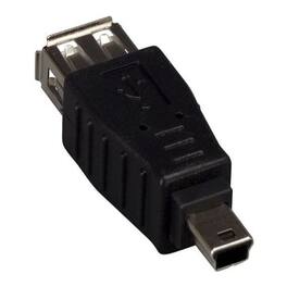 Sanoxy - USB Type A Female to Mini B 5-pin Male Adapter - Black