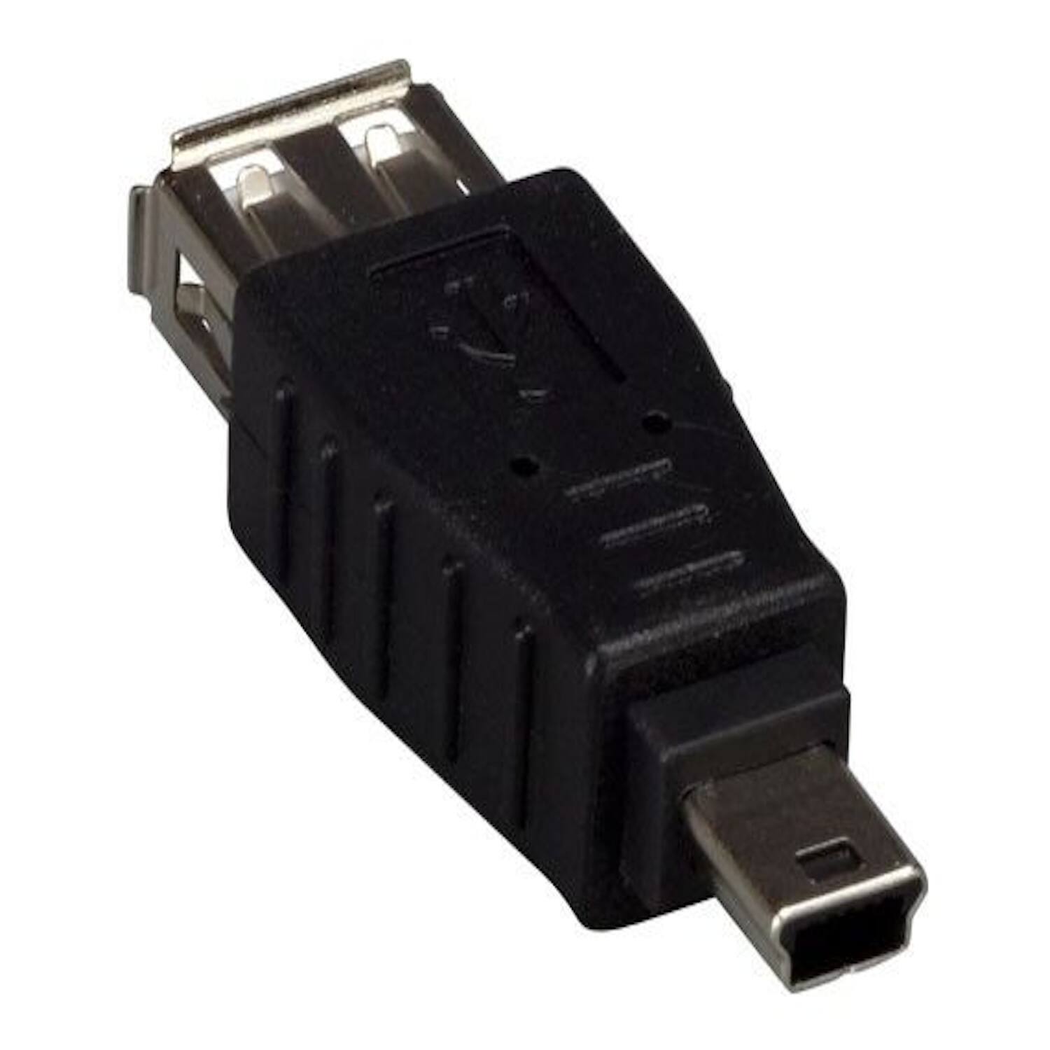 Front. Sanoxy - Sanoxy USB Type A Female to Mini B 5-pin Male Adapter - Black.