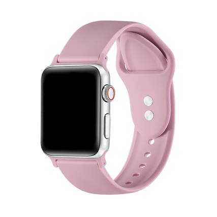 Front. Posh Tech - Silicone Band for Apple Watch - Cosmetic Pink.