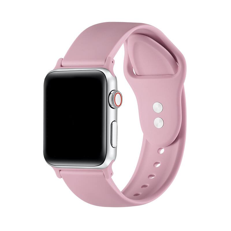 Front. Posh Tech - Silicone Band for Apple Watch - Cosmetic Pink.