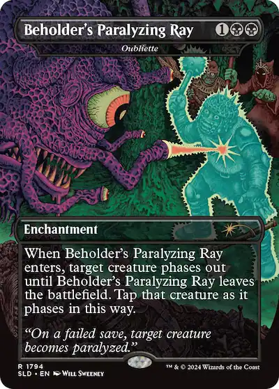 beholder mtg card Beholder's Disintegration Ray - Fire Covenant - Secret Lair Drop Series