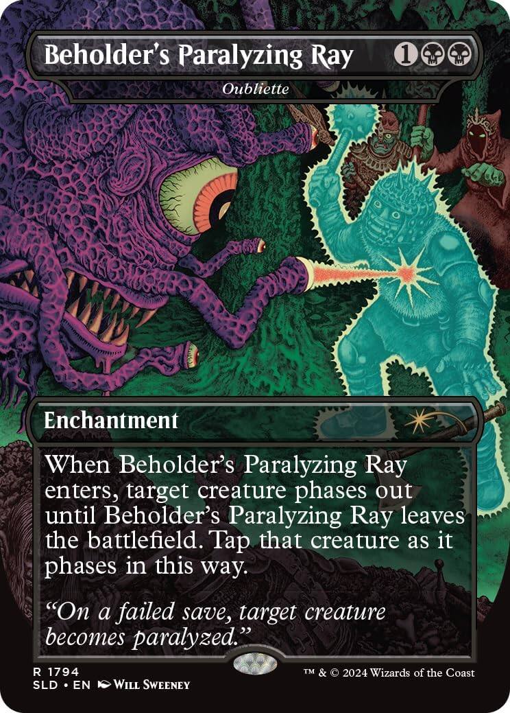 beholder mtg card Beholder's Disintegration Ray - Fire Covenant - Secret Lair Drop Series