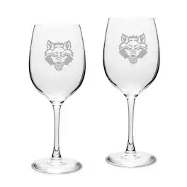 Jardine - Arkansas State Red Wolves 2-Piece 16oz. Traditional White Wine Glass Set - Multicolor