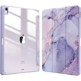 Kitcheniva - Shockproof Hybrid Slim Case For iPad Air 13 Inch M3 2025 Clear Shell Cover - Lilac Marble