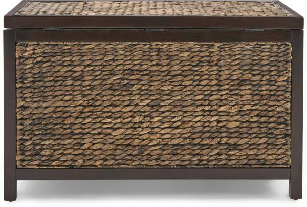Alt View 2. Click Decor - ClickDecor Wilson Storage Trunk, Rustic Black Wicker - Charcoal.