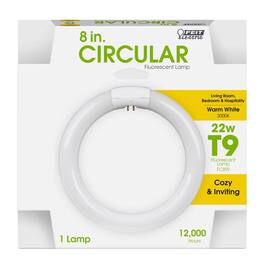 FEIT ELECTRIC - 22 W T9 8 in. L Circline Fluorescent Bulb Warm White Linear 3000 K 1 pk