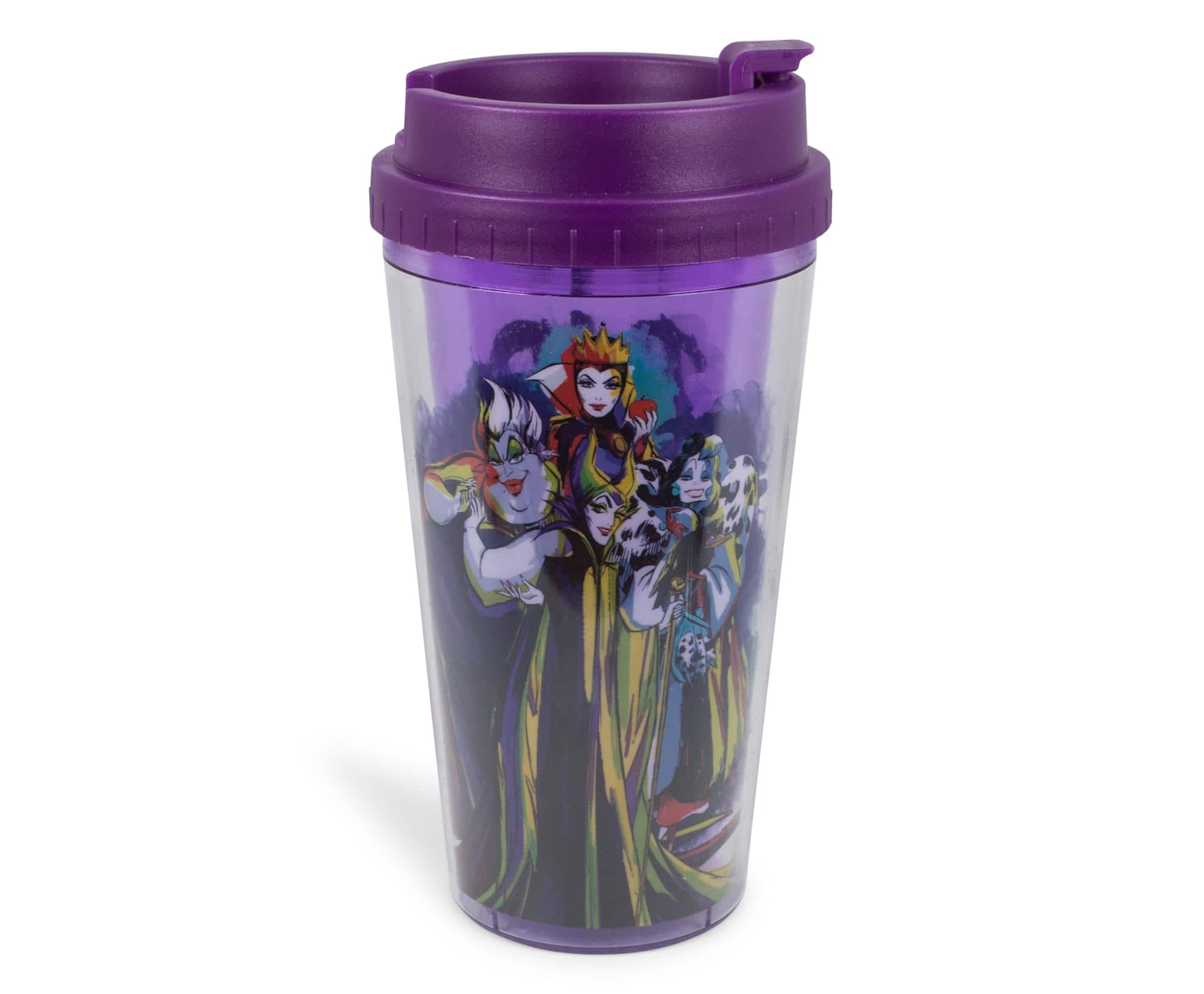 "Silver Buffalo - Disney Villains ""Bad Vibes Only"" Double-Walled Plastic Tumbler | Holds 16 Ounces - Purple" price history on PriceWatchPro