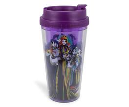 Silver Buffalo - Disney Villains "Bad Vibes Only" Double-Walled Plastic Tumbler | Holds 16 Ounces - Purple