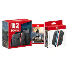 Switch 2 Console with Zelda Breath of the Wild with Extra Joy-Cons Bundle - Nintendo Switch 2