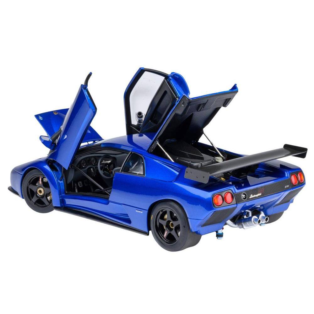 Angle. Autoart - Lamborghini Diablo GTR Monterey Blue Metallic 1/18 Model Car by Autoart - Blue Metallic.