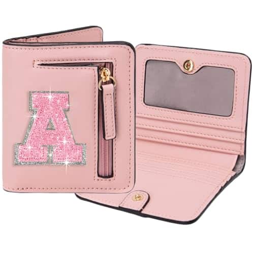 Vulpecula Spade - Birthday Gifts for Teen Girl Kids Wallet Girl Wallets Small Initial Rfid Wallet Teen Girls Gift Preppy Stuff for Girls - Pink