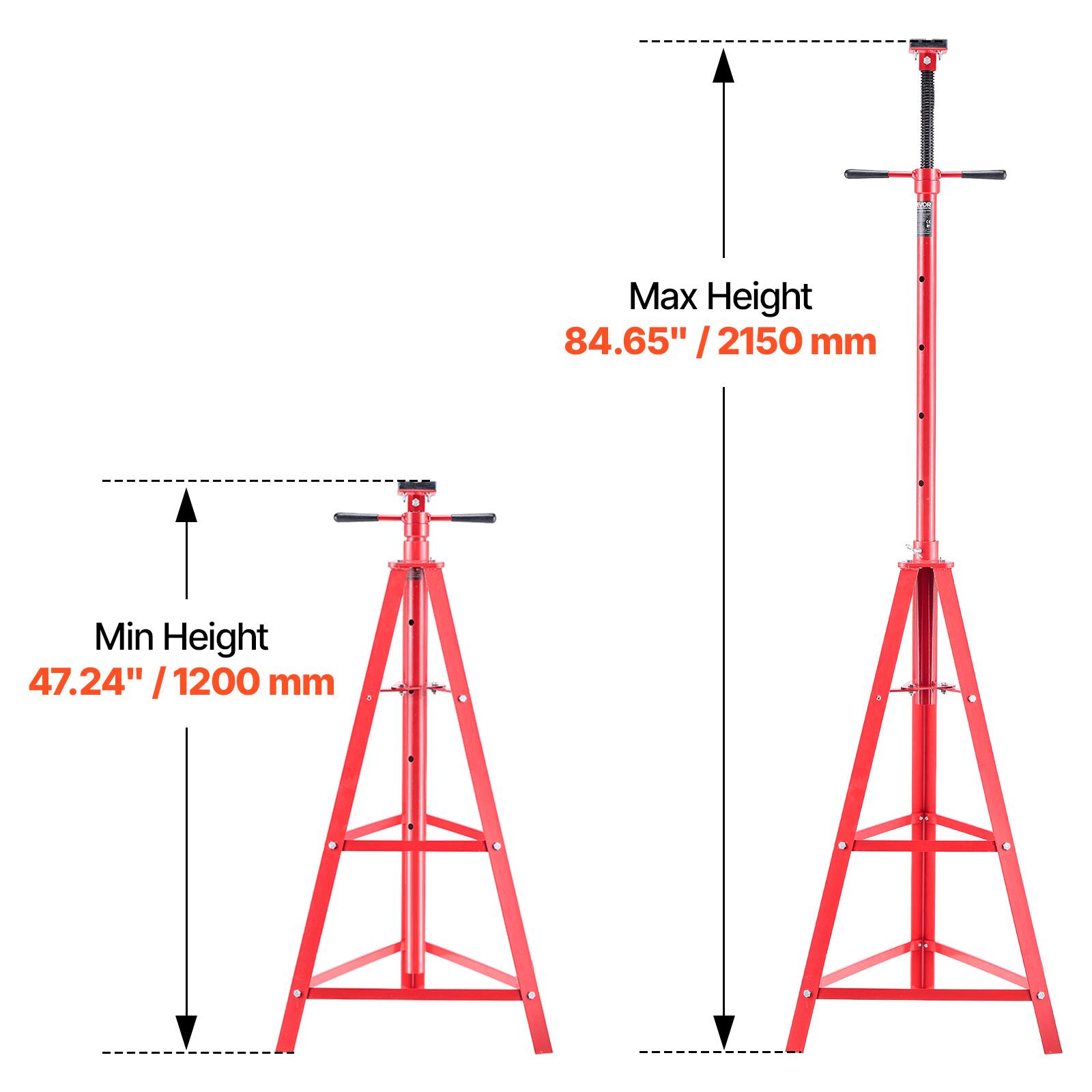 Max Height 84.65" / 2150 mm  
Min Height 47.24" / 1200 mm