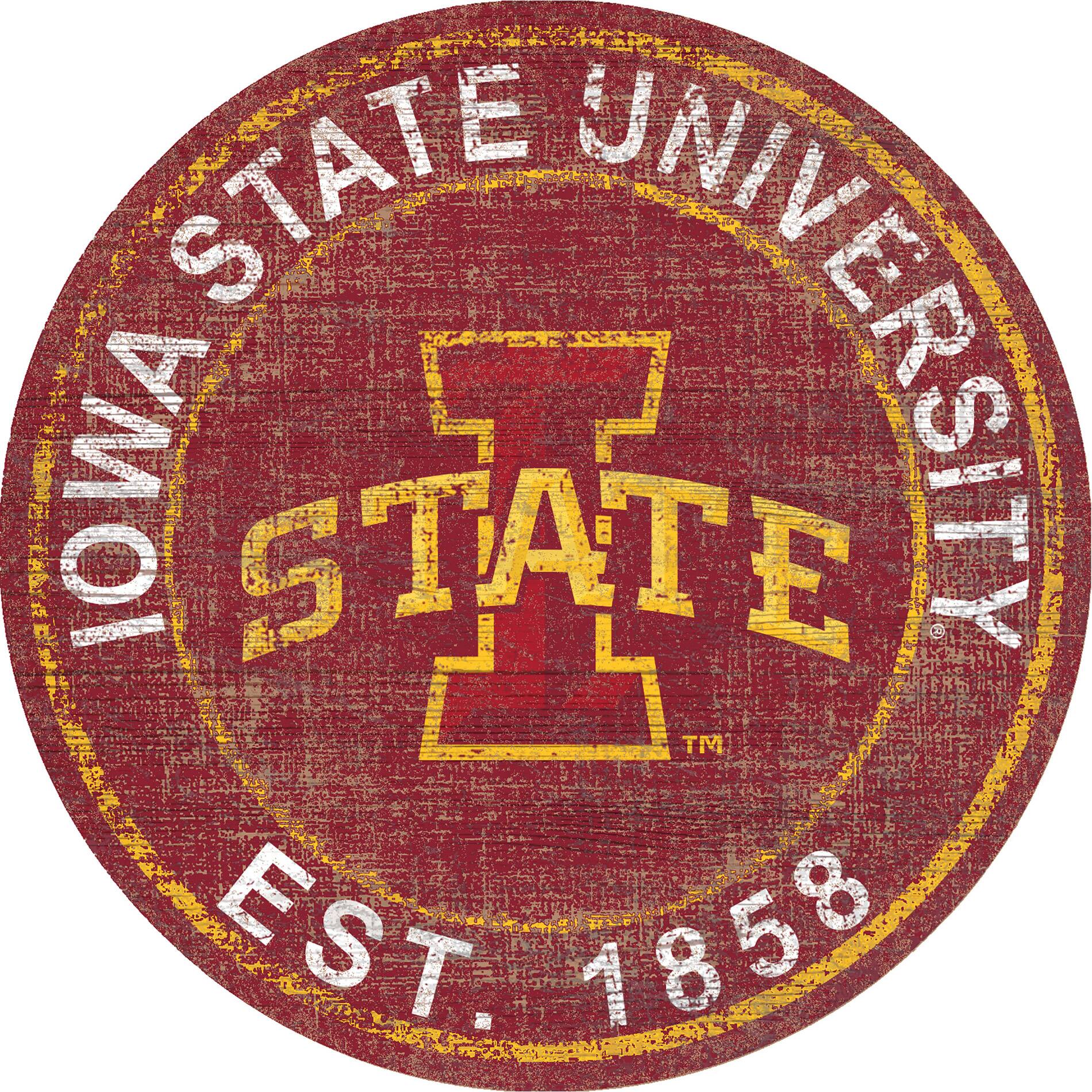 Iowa State Cyclones 24'' Round Heritage Logo Sign