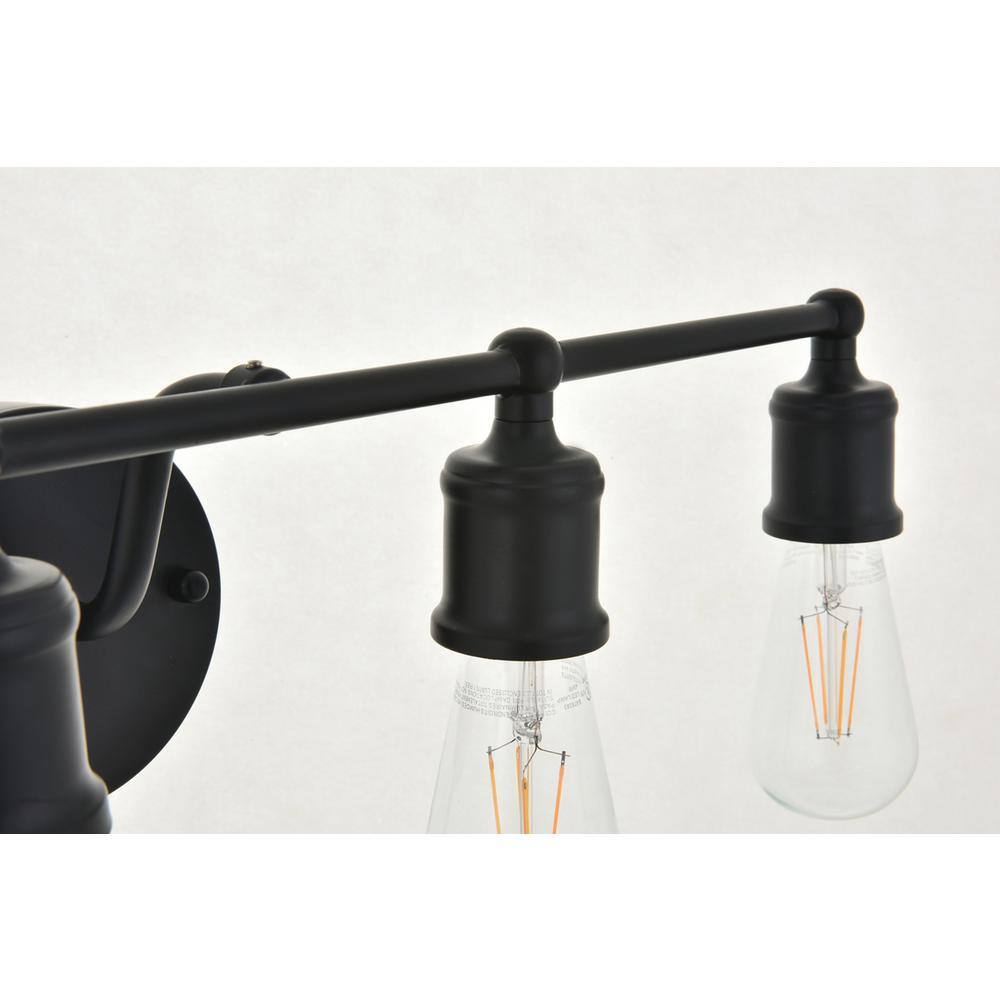 Alt View 2. Living District - Serif 4 light black Wall Sconce - Black.