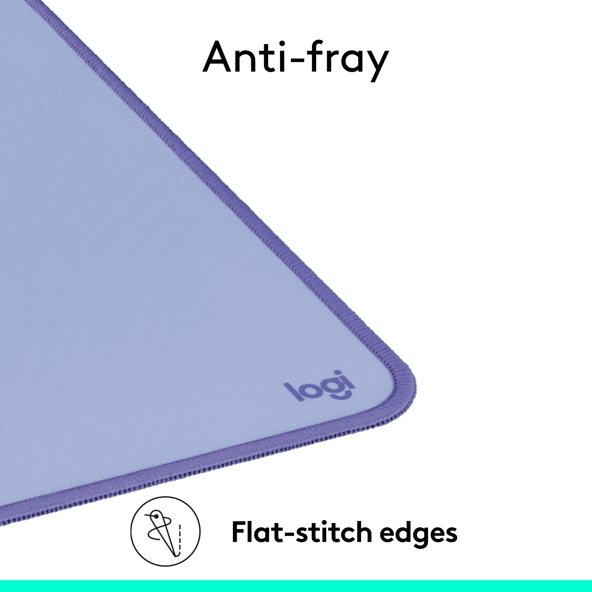 Anti-fray logi Flat-stitch edges
