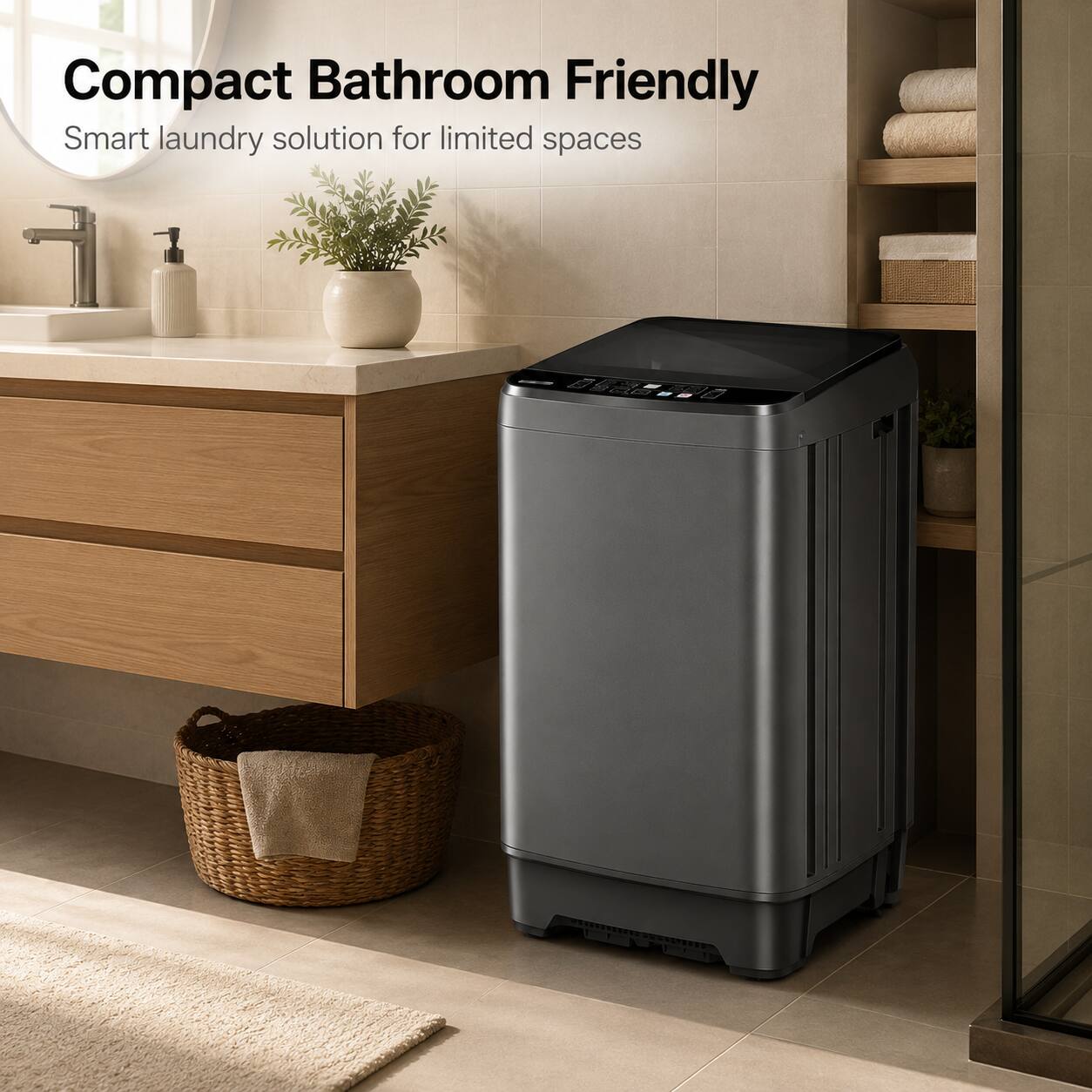 Compact Bathroom Friendly  
Smart laundry solution for limited spaces