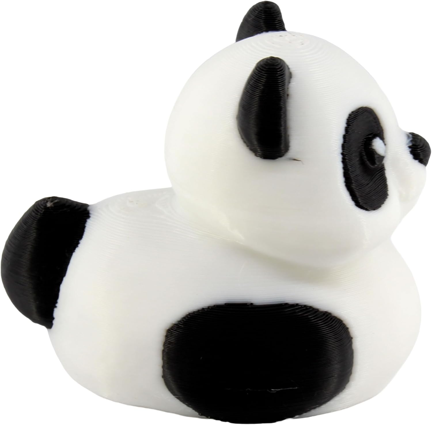 Left. JuzToys - Panda Duck Figurine, 4x4 Ducking, Fun Car Dashboard Accessory, Unique Duck Figure Gifts, Ducks for Cars by PowerTRC - White|Black.