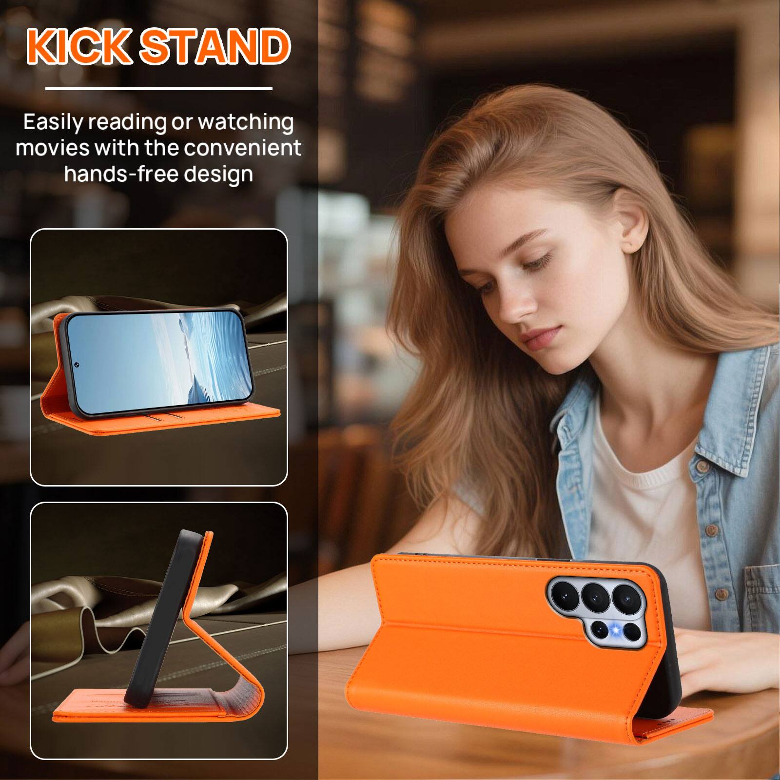 KICK STAND

Easily reading or watching movies with the convenient hands-free design