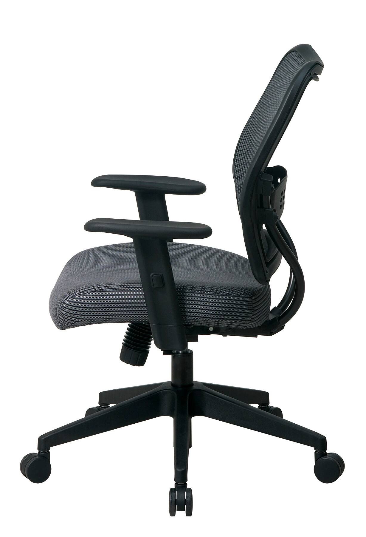 Left. Office Star Products - Deluxe Chair with Charcoal - Charcoal.