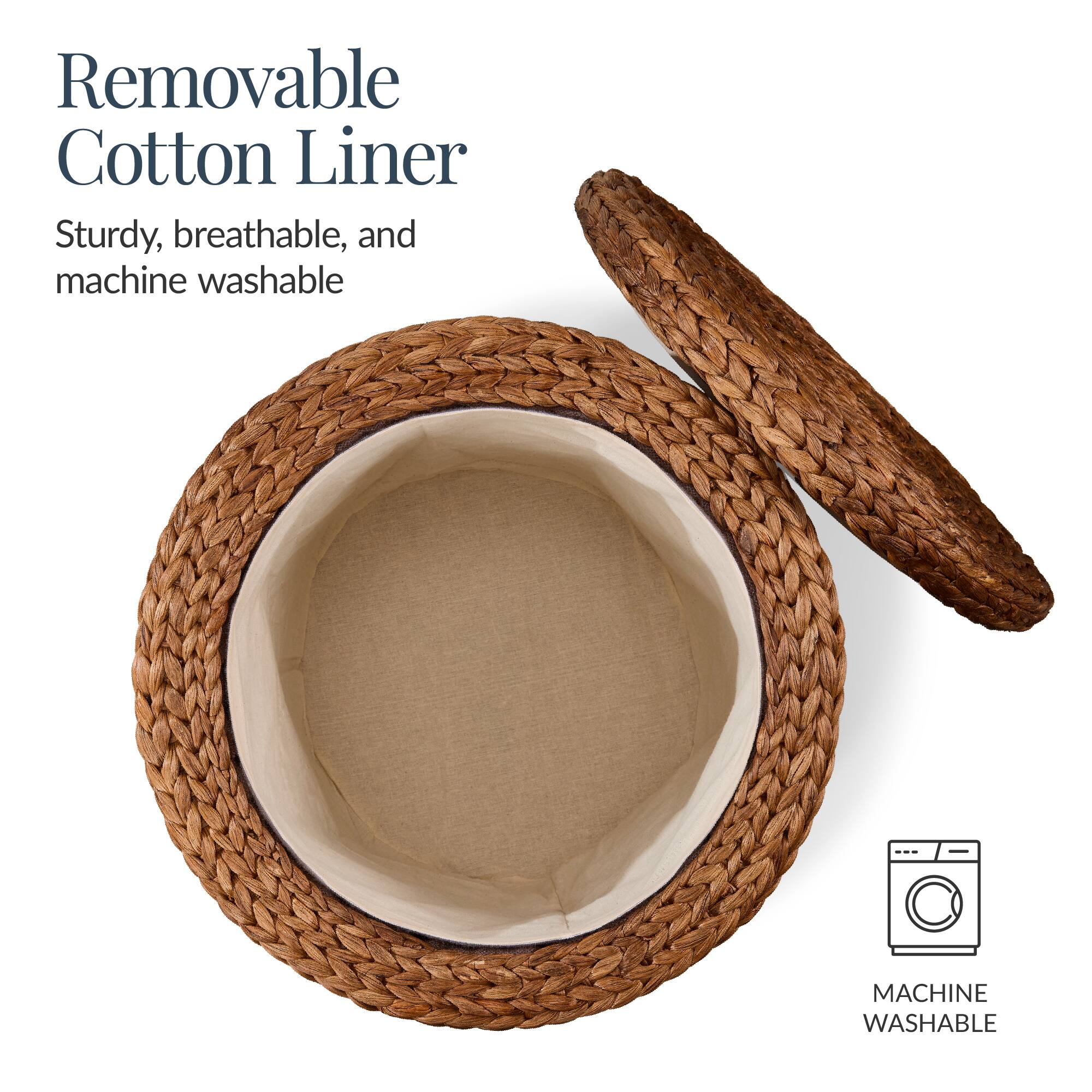 Removable Cotton Liner  
Sturdy, breathable, and machine washable  

MACHINE WASHABLE