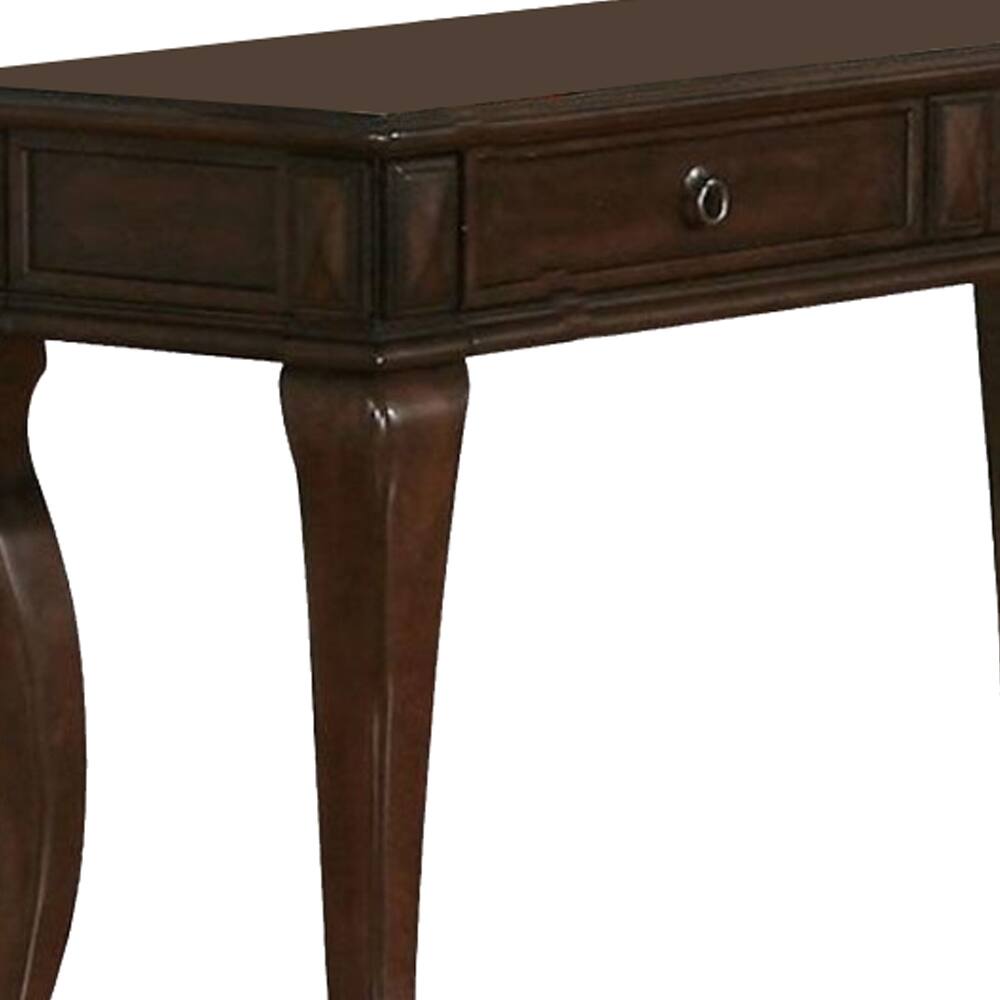 Alt View 5. Manhattan Lane - Transitional Style Wood and Metal Sofa Table with Drawers - Brown.