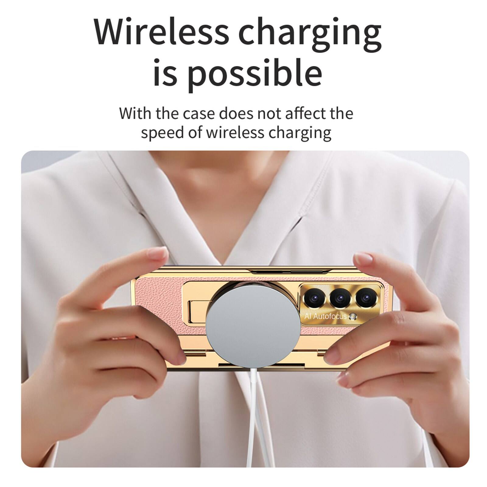 Wireless charging is possible. With the case, it does not affect the speed of wireless charging. AI Autofocus