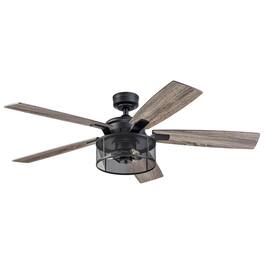 Honeywell - Carnegie Ceiling Fan, Quiet Motor and Remote Control, 52" - Matte Black