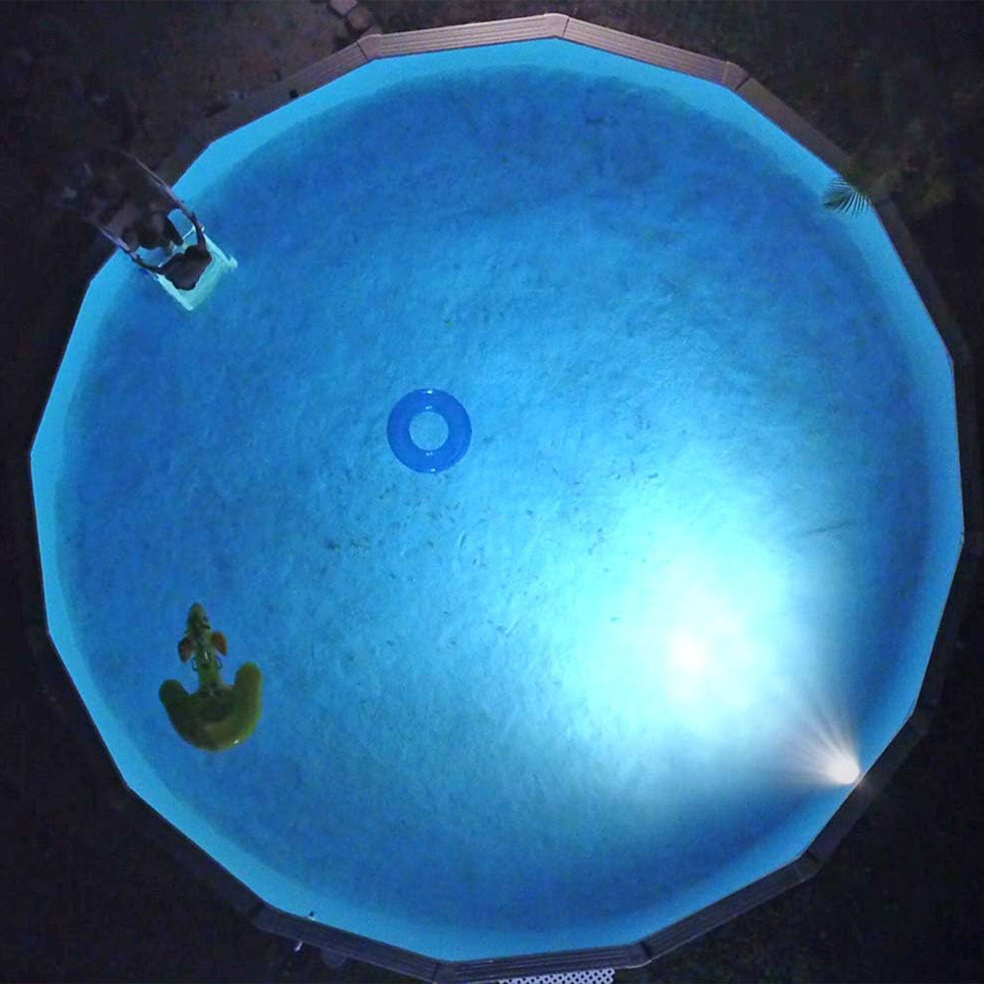 Alt View 4. Swimline - Swimline LI244820 24' Solid Blue Round Above Ground Swimming Pool Overlap Liner.